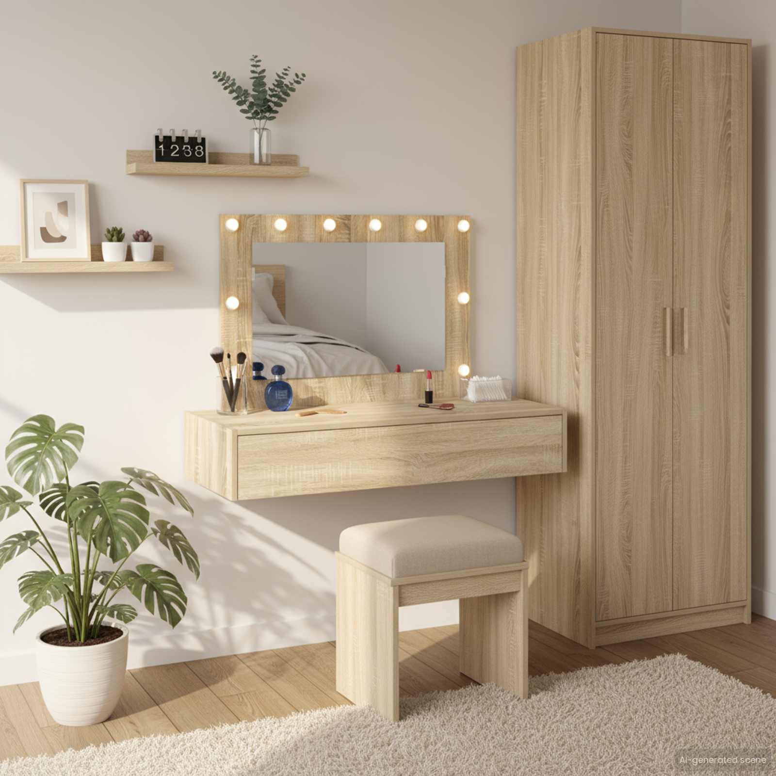 Table de Toilette Marron 100 x 40 x 70 cm Bois d'ingénierie - XIOS