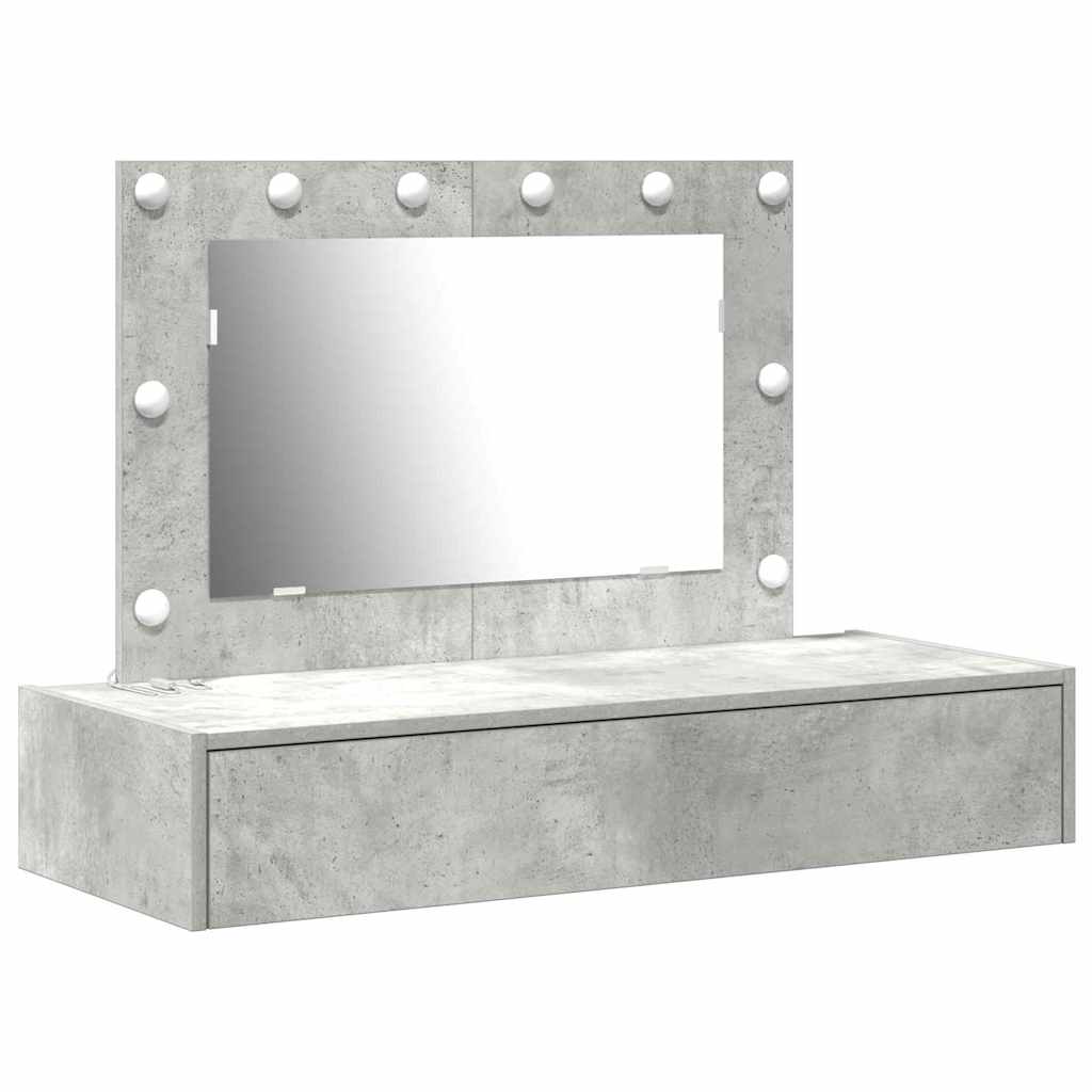 Table de Toilette Gris 100 x 40 x 70 cm Bois d'ingénierie - XIOS