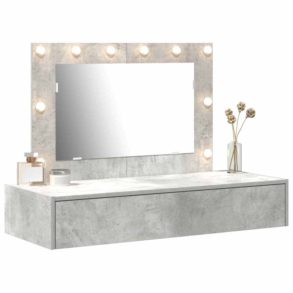 Table de Toilette Gris 100 x 40 x 70 cm Bois d'ingénierie - XIOS
