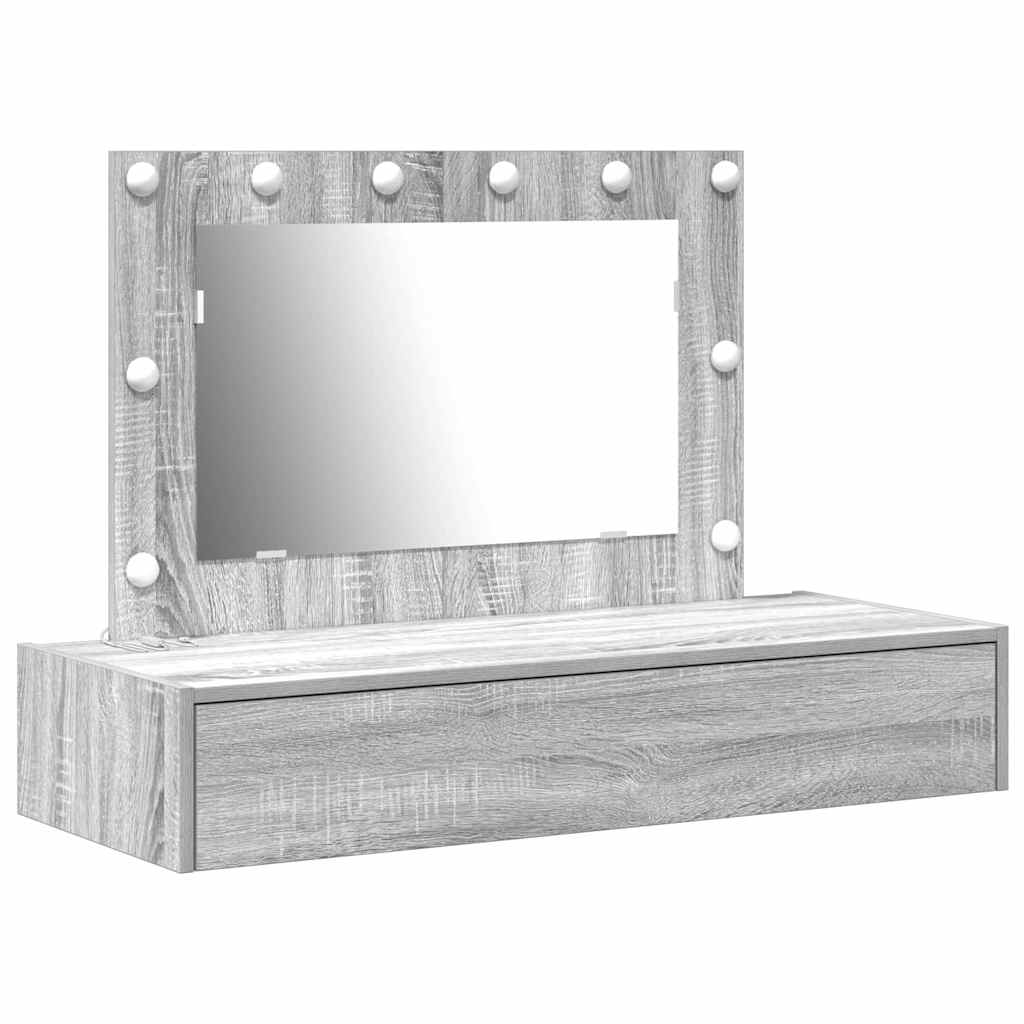 Table de Toilette Gris 100 x 40 x 70 cm Bois d'ingénierie - XIOS