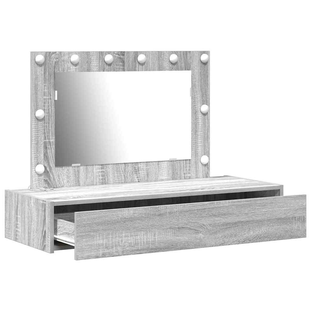 Table de Toilette Gris 100 x 40 x 70 cm Bois d'ingénierie - XIOS