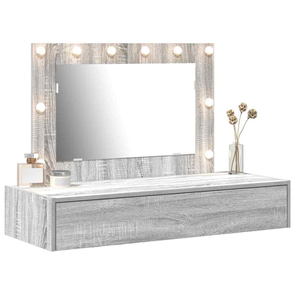 Table de Toilette Gris 100 x 40 x 70 cm Bois d'ingénierie - XIOS