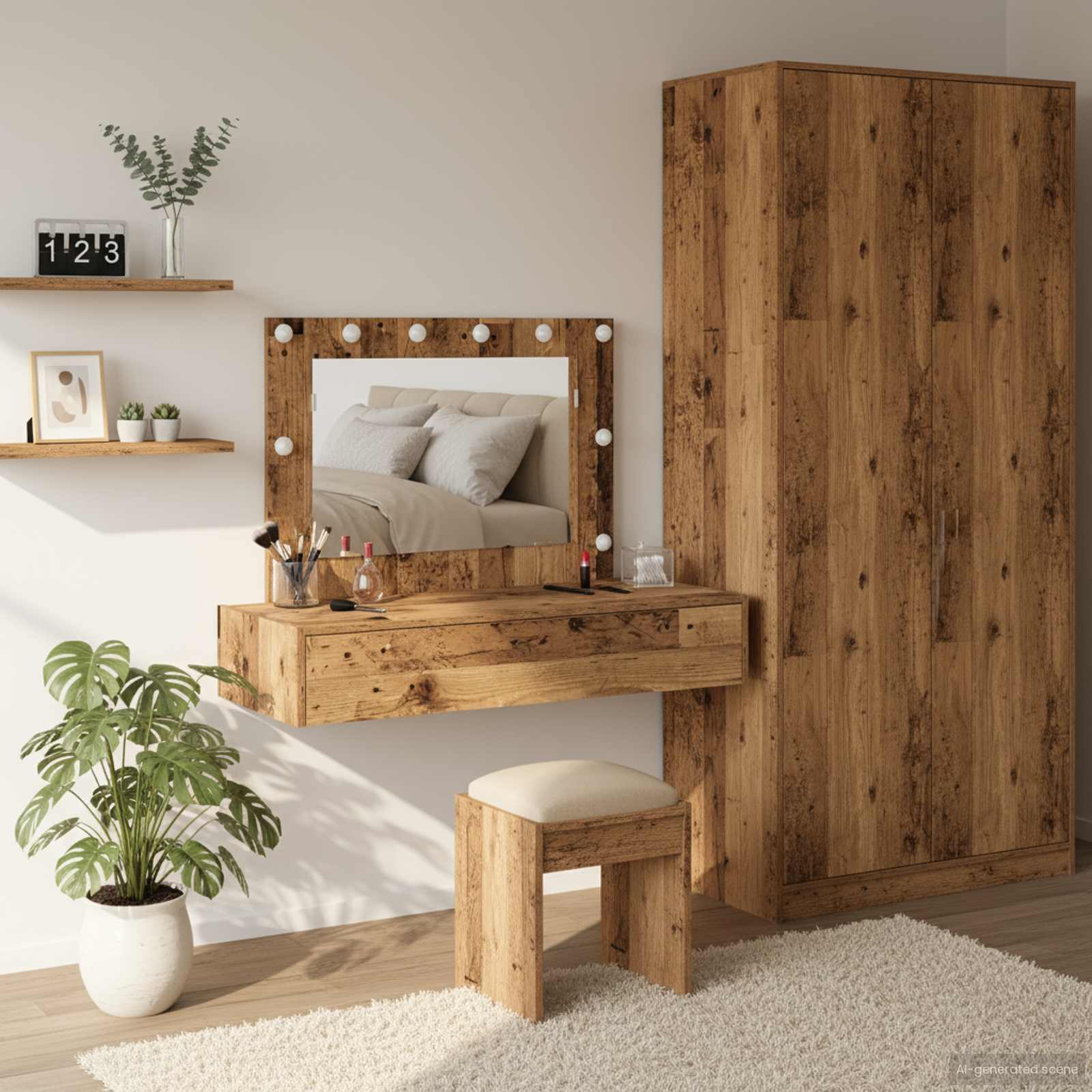 Table de Toilette Marron 100 x 40 x 70 cm Bois d'ingénierie - XIOS