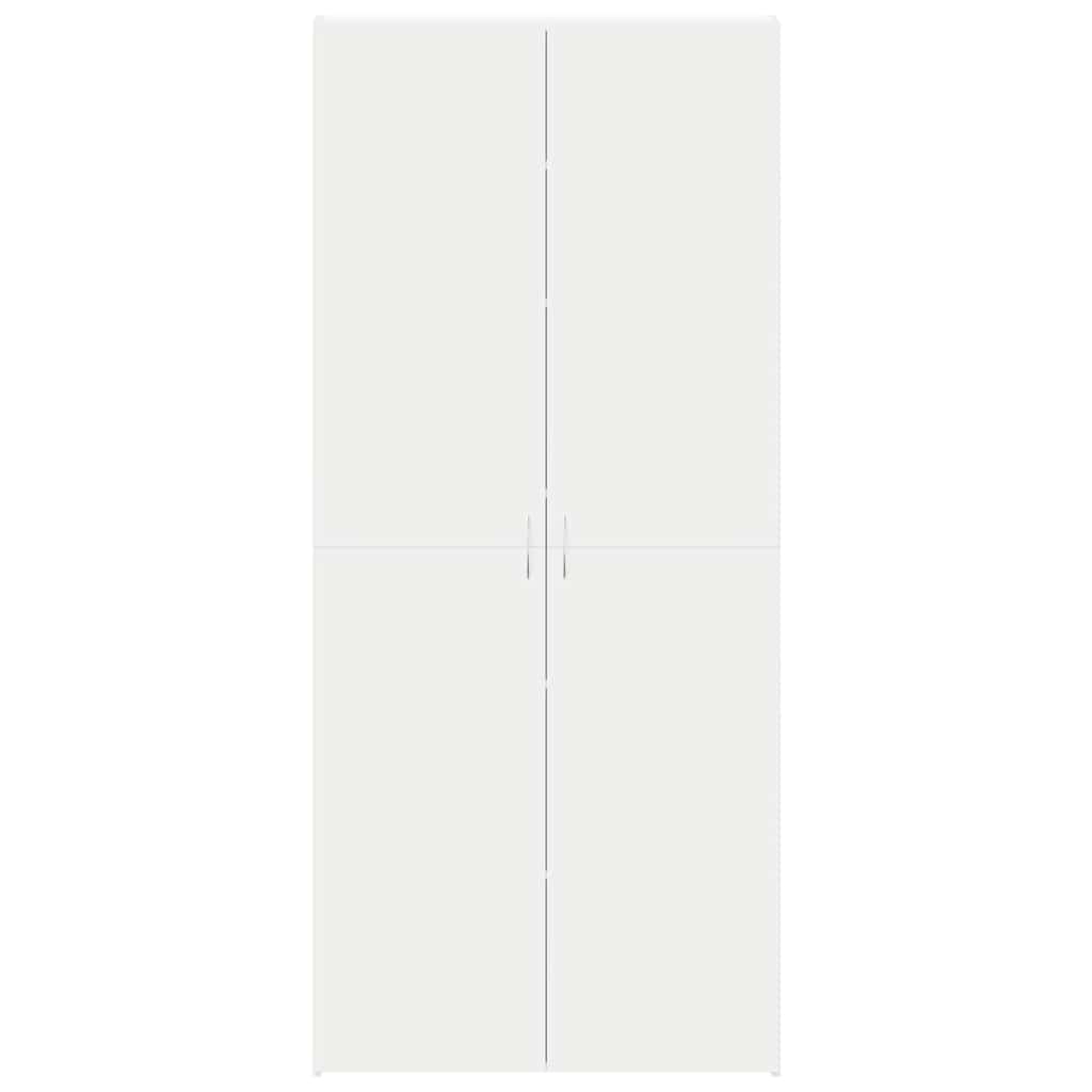 Cabinet à chaussures 80 x 35.5 x 180 cm Bois d'ingénierie Blanc