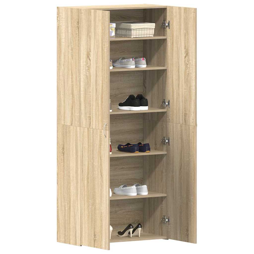 Cabinet à chaussures 80 x 35.5 x 180 cm Bois d'ingénierie