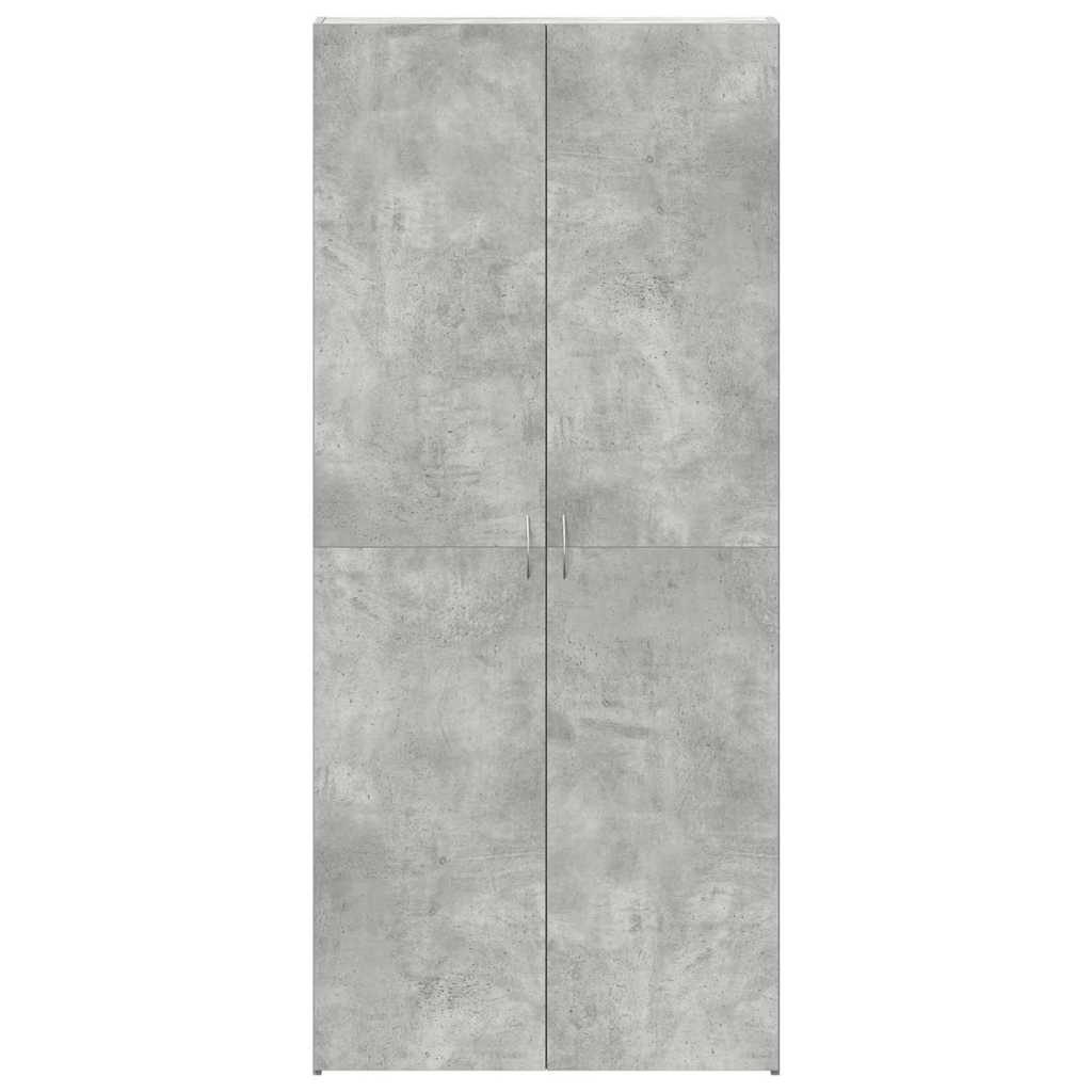 Cabinet à chaussures 80 x 35.5 x 180 cm Bois d'ingénierie Gris
