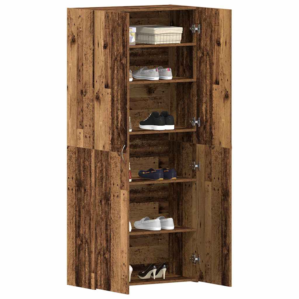 Cabinet à chaussures 80 x 35.5 x 180 cm Bois d'ingénierie
