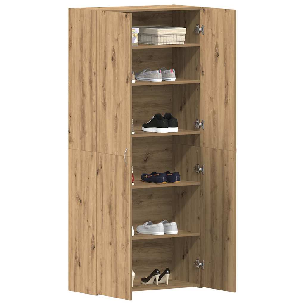 Cabinet à chaussures 80 x 35.5 x 180 cm Bois d'ingénierie