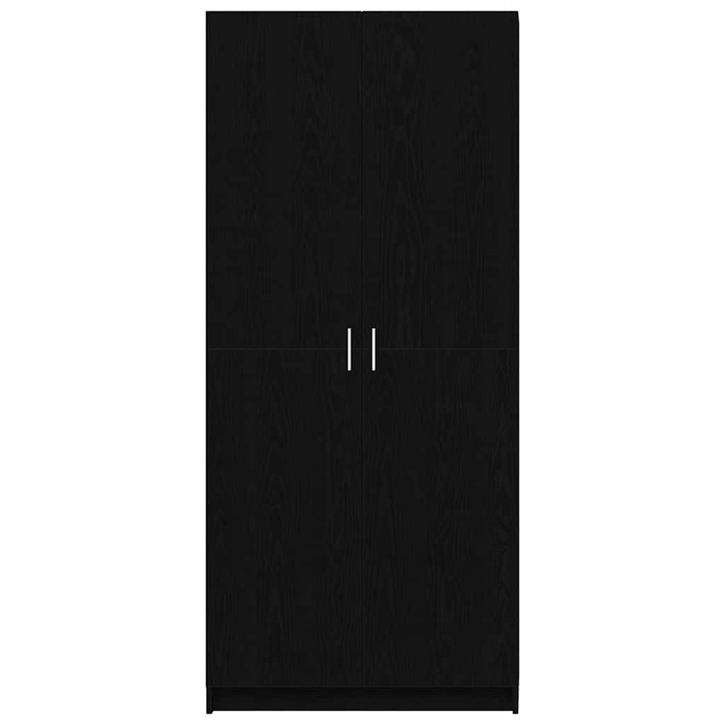 Armoire avec stockage Noir 80 x 51 x 180 cm Bois d'ingénierie - XIOS