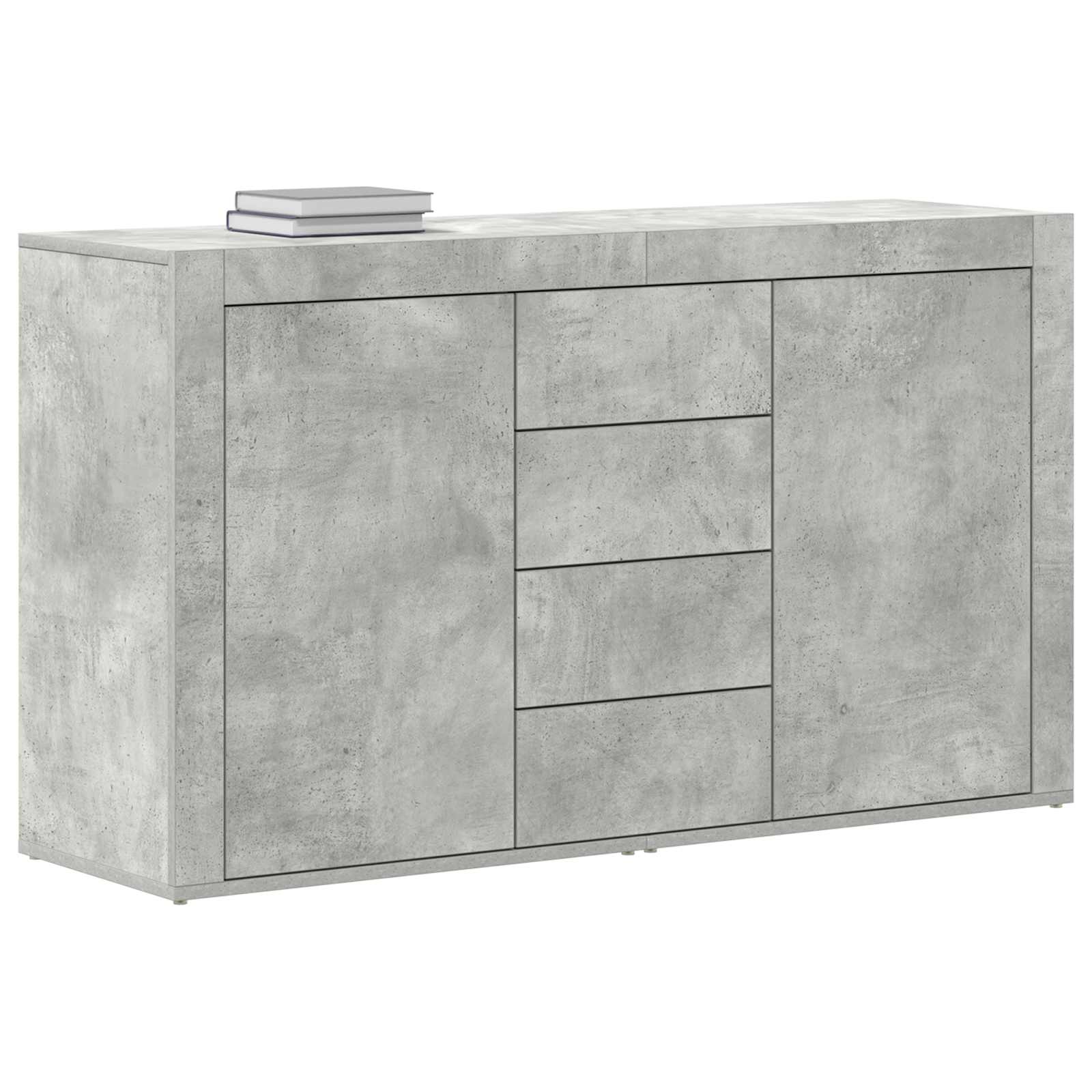 Buffet Gris béton 120 x 36 x 69 cm Bois d'ingénierie