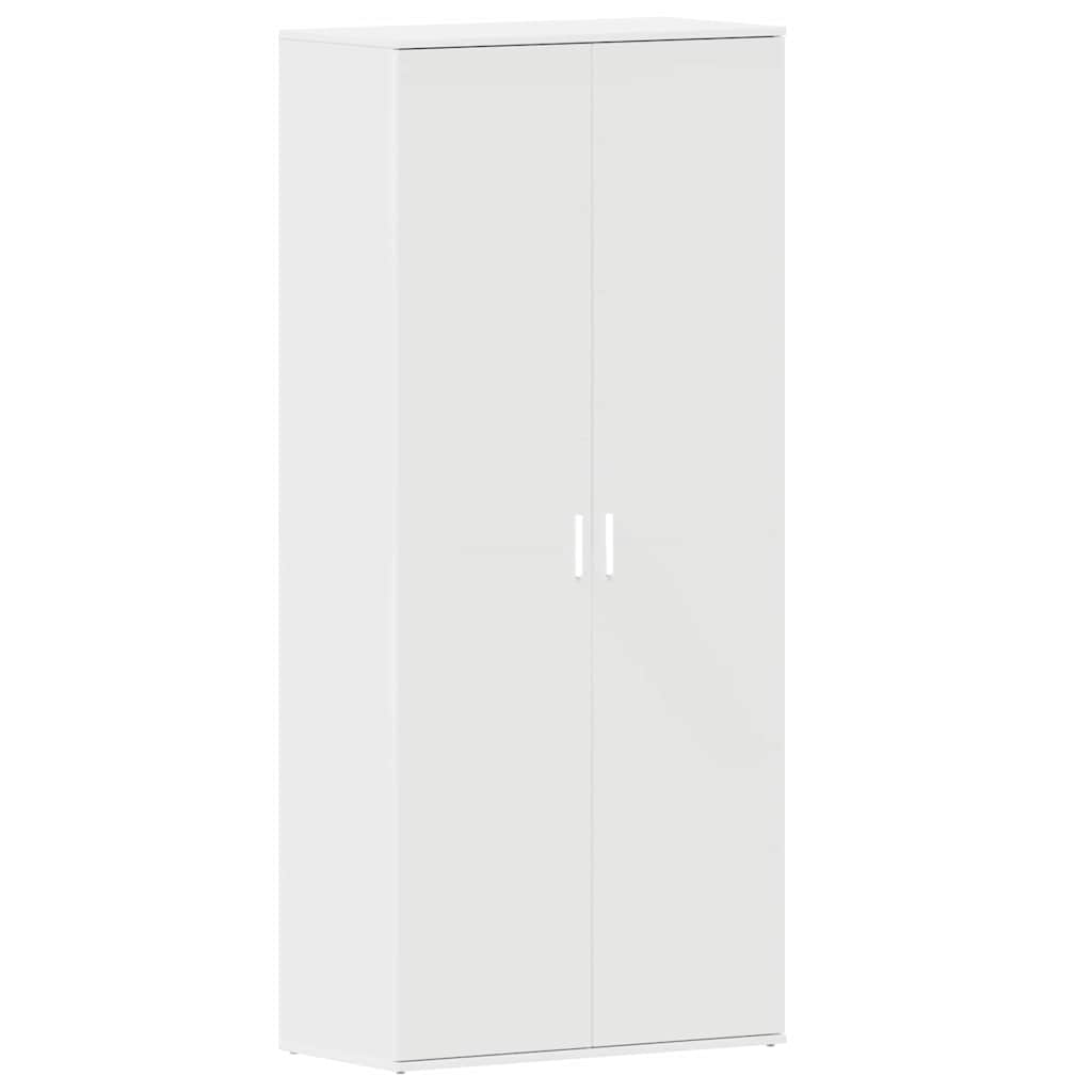 Cabinet à chaussures 80 x 39 x 178 cm Bois d'ingénierie Blanc