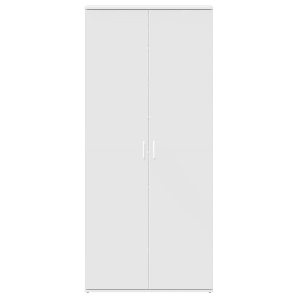 Cabinet à chaussures 80 x 39 x 178 cm Bois d'ingénierie Blanc