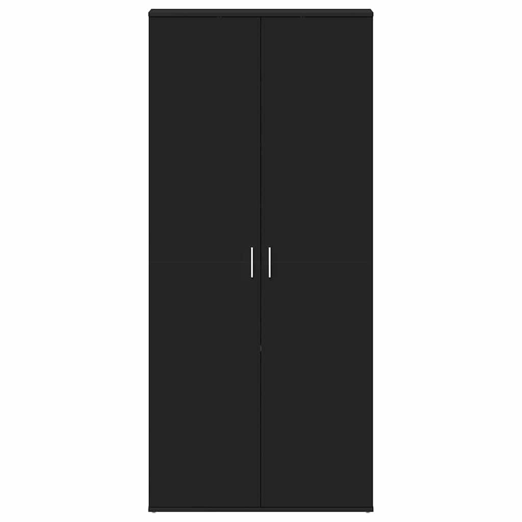 Cabinet à chaussures 80 x 39 x 178 cm Bois d'ingénierie Noir