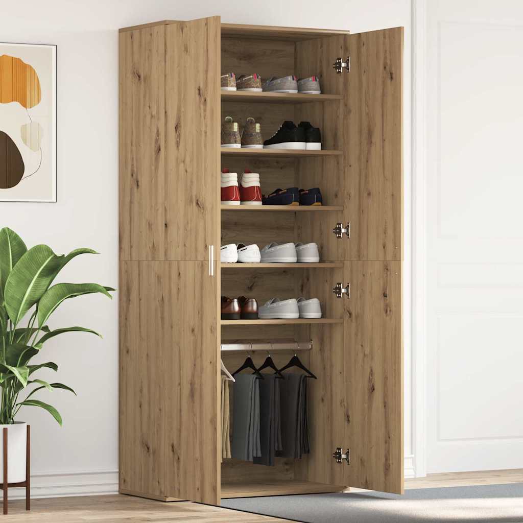 Cabinet à chaussures Marron 80 x 39 x 180 cm Bois d'ingénierie - XIOS