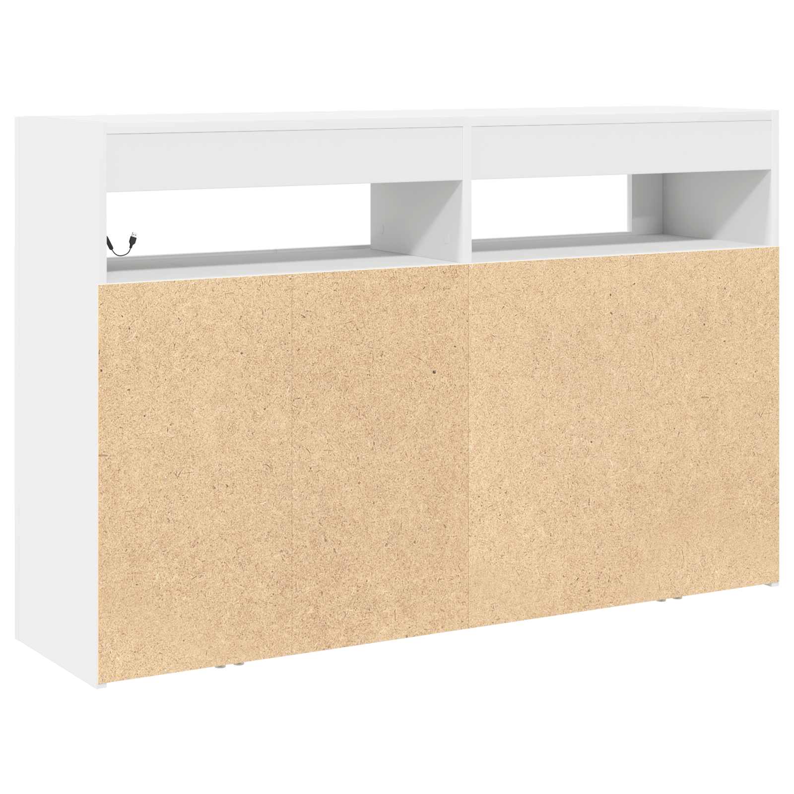 Buffet Blanc 116 x 30 x 75 cm Bois d'ingénierie