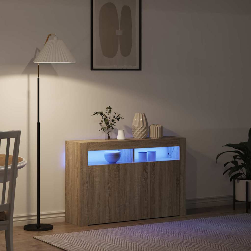 Buffet Chêne sonoma 116 x 30 x 75 cm Bois d'ingénierie - XIOS