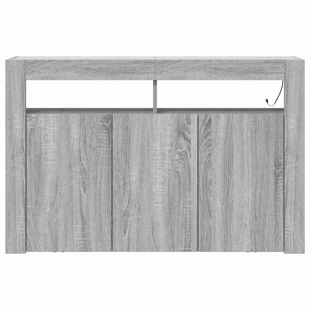 Buffet Sonoma gris 116 x 30 x 75 cm Bois d'ingénierie - XIOS