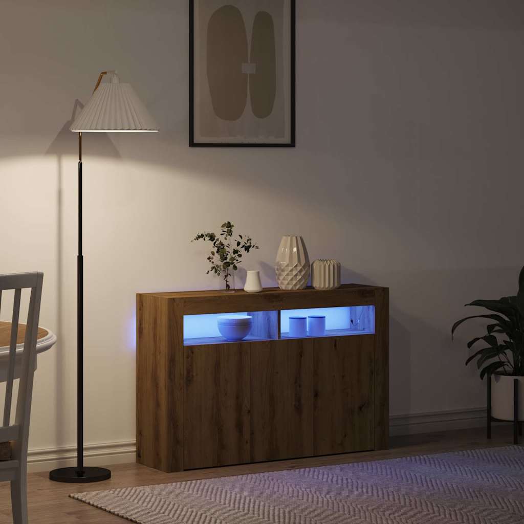 Buffet chêne artisanal 116 x 30 x 75 cm Bois d'ingénierie - XIOS