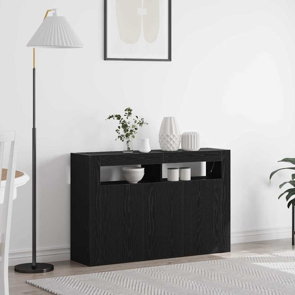 Buffet Chêne noir 116 x 30 x 75 cm Bois d'ingénierie - XIOS