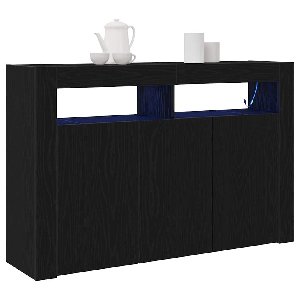 Buffet Chêne noir 116 x 30 x 75 cm Bois d'ingénierie - XIOS