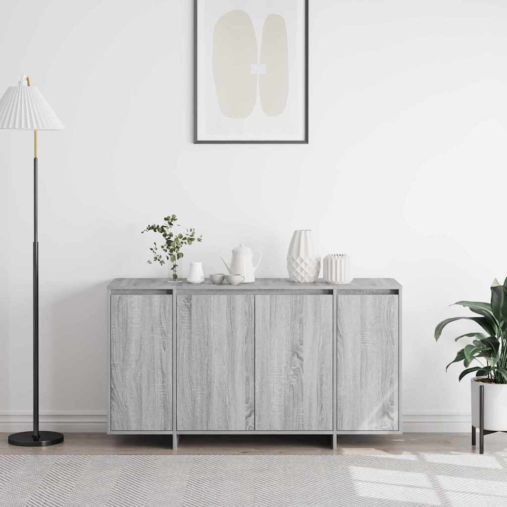 Buffet Gris Sonoma 135 x 41 x 75 cm Bois d'ingénierie