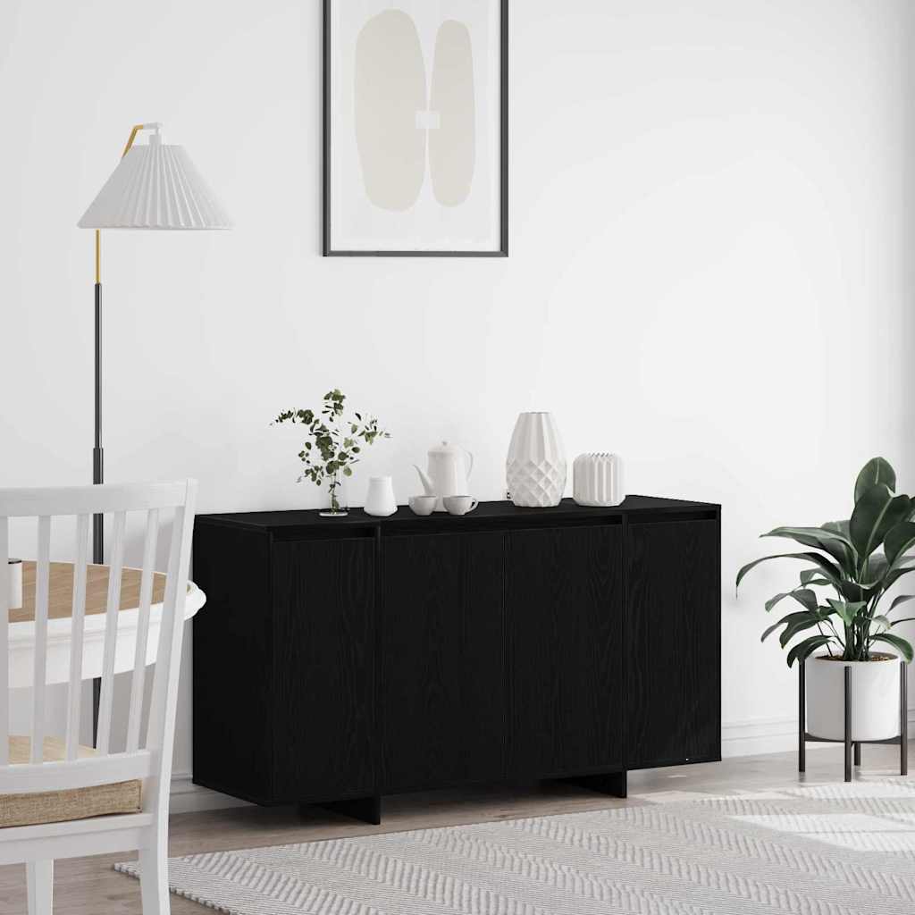 Buffet Chêne noir 135 x 41 x 75 cm Bois d'ingénierie