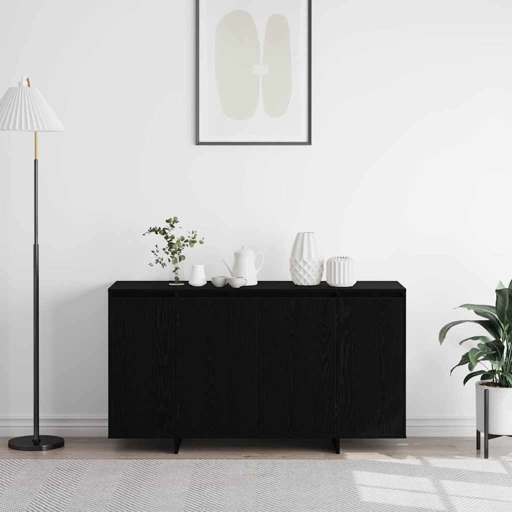 Buffet Chêne noir 135 x 41 x 75 cm Bois d'ingénierie
