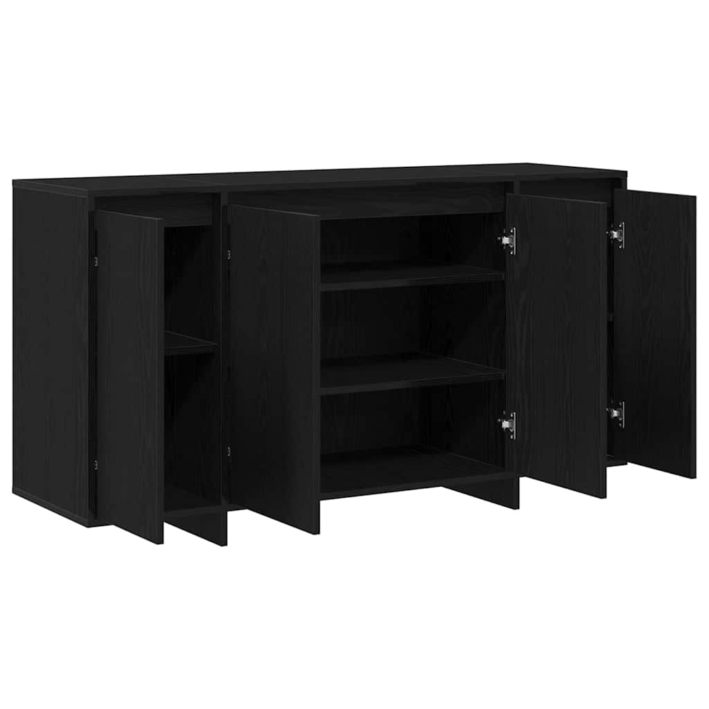 Buffet Chêne noir 135 x 41 x 75 cm Bois d'ingénierie