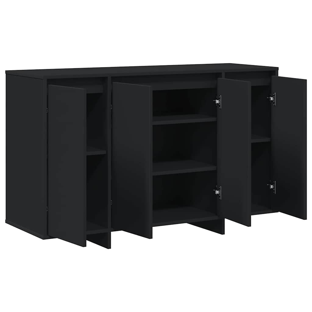 Buffet Noir 120 x 41 x 75 cm Bois d'ingénierie - XIOS