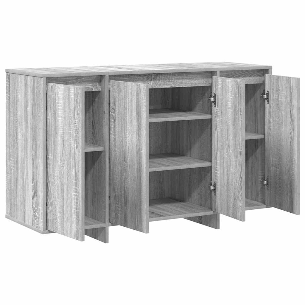 Buffet Sonoma gris 120 x 41 x 75 cm Bois d'ingénierie - XIOS