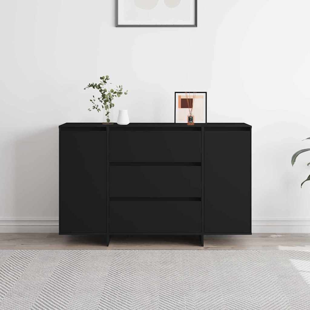 Buffet avec tiroir Noir 120 x 41 x 75 cm Bois d'ingénierie - XIOS