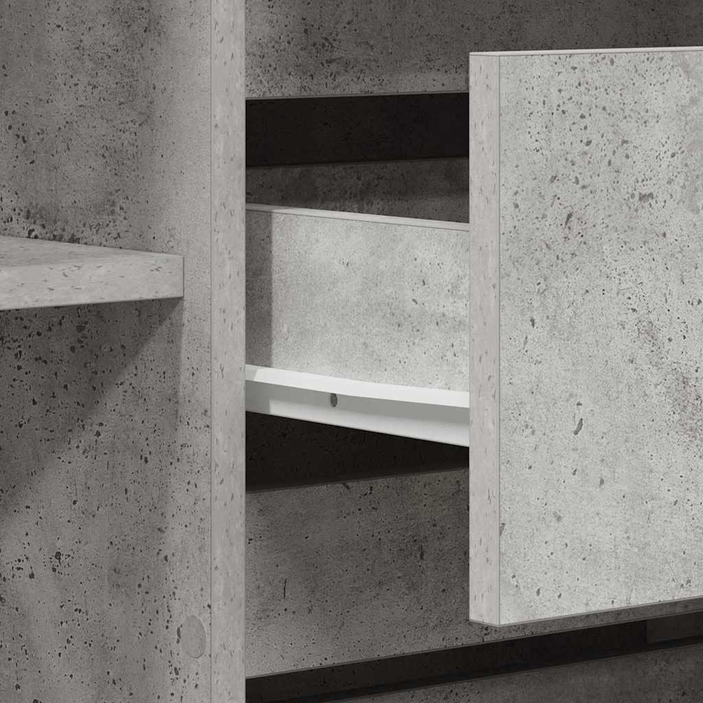 Buffet Gris béton 120 x 41 x 75 cm Bois d'ingénierie - XIOS