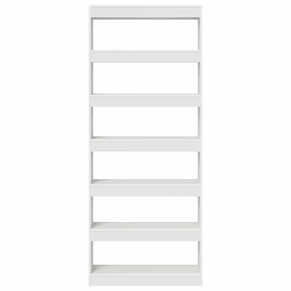 Bibliothèque 6 niveaux 80 x 30 x 198 cm Bois d’ingénierie Blanc - XIOS