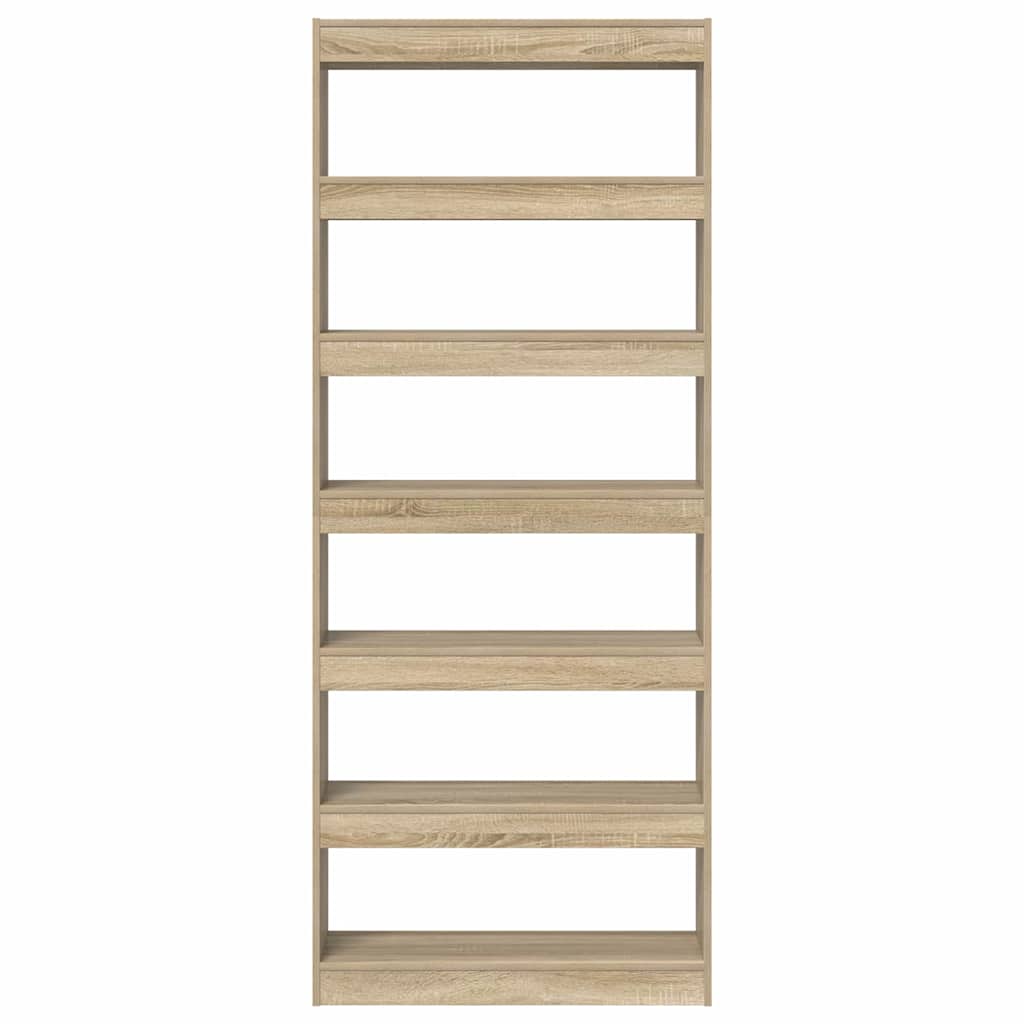 Bibliothèque 6 niveaux 80 x 30 x 198 cm Bois d'ingénierie
