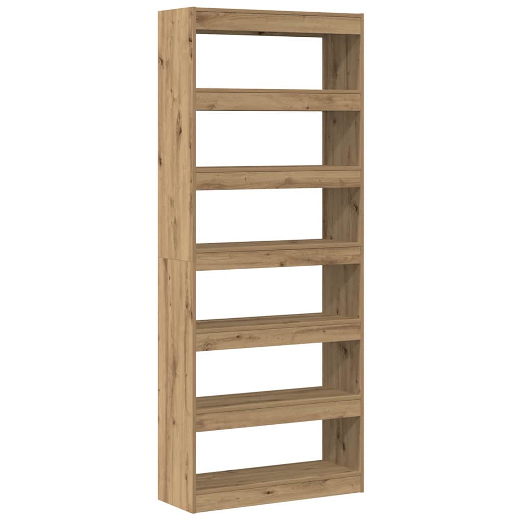 Bibliothèque 6 niveaux 80 x 30 x 198 cm Bois d'ingénierie