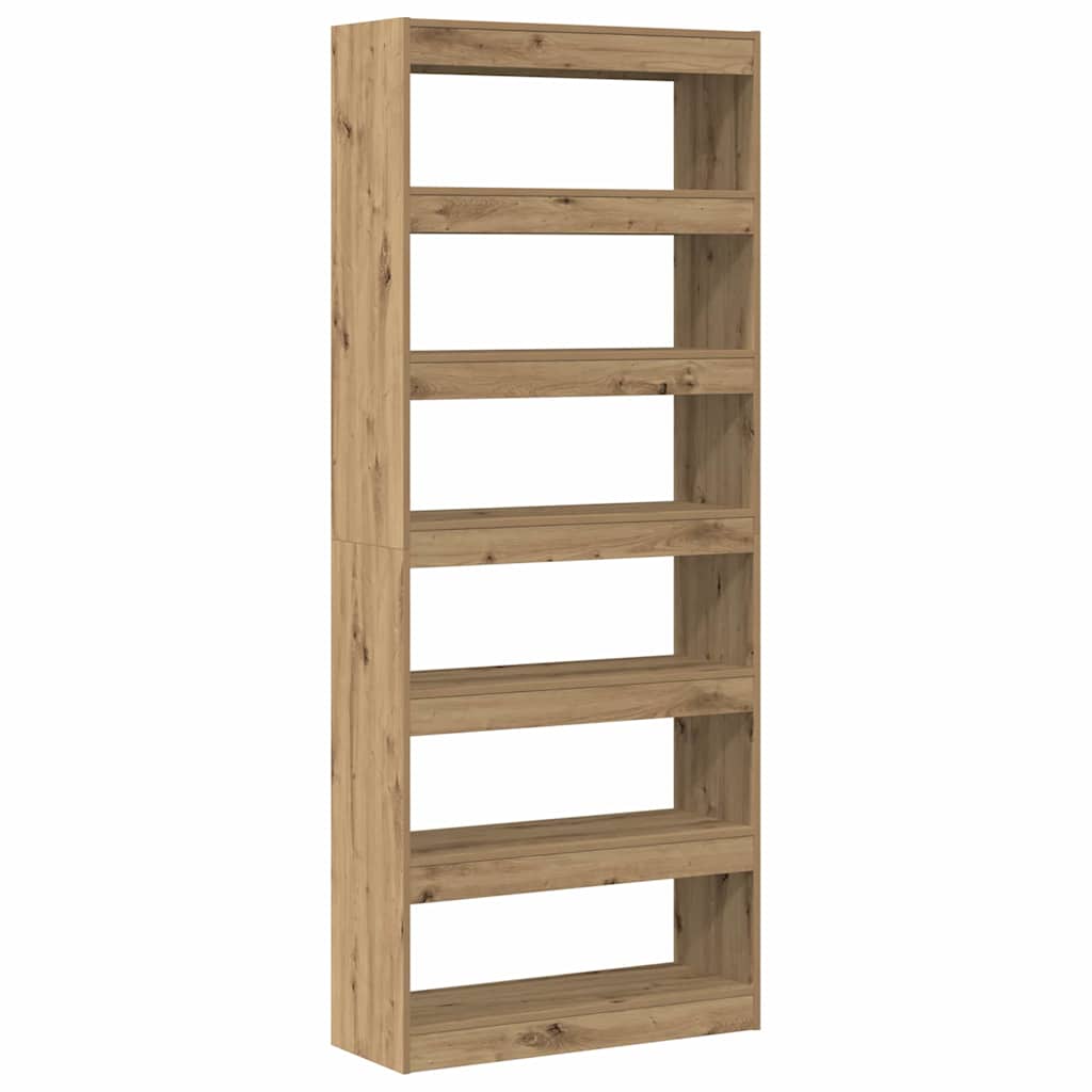 Bibliothèque 6 niveaux 80 x 30 x 198 cm Bois d'ingénierie