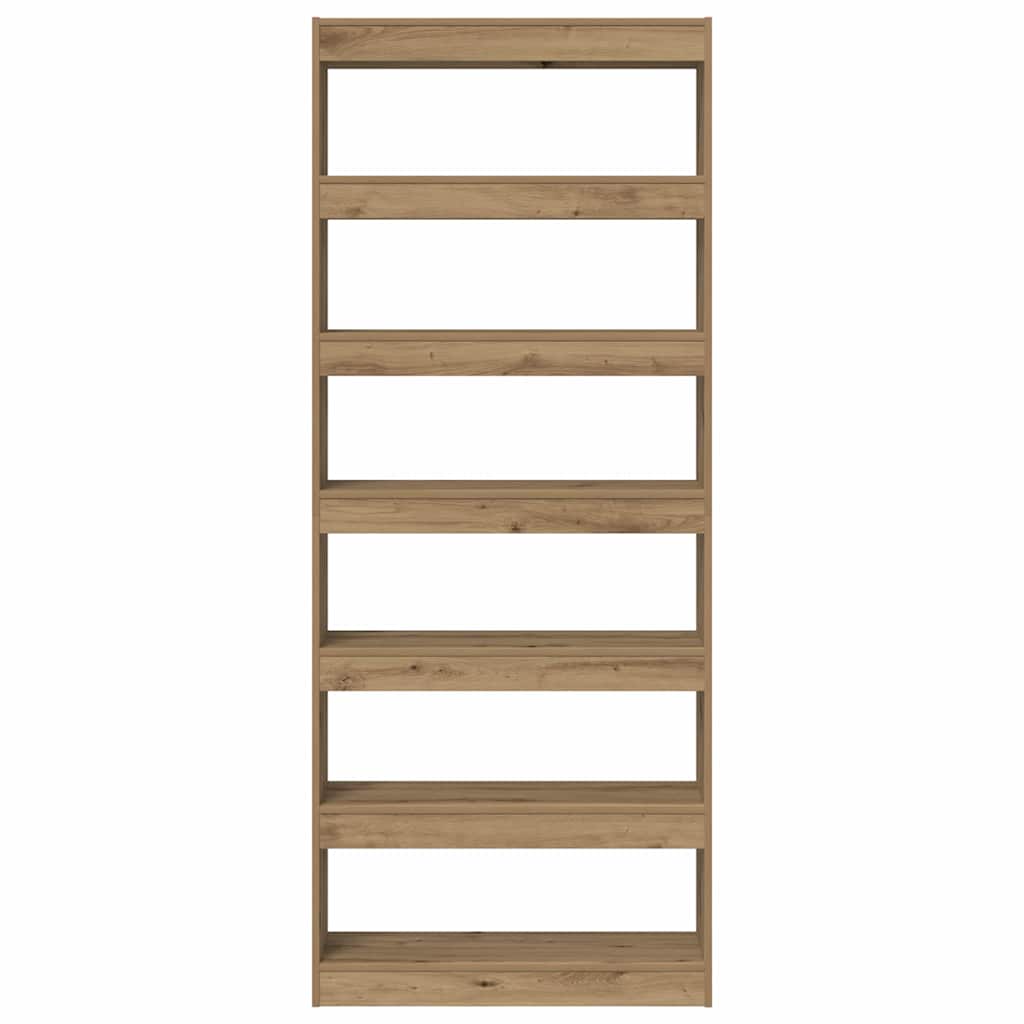 Bibliothèque 6 niveaux 80 x 30 x 198 cm Bois d'ingénierie