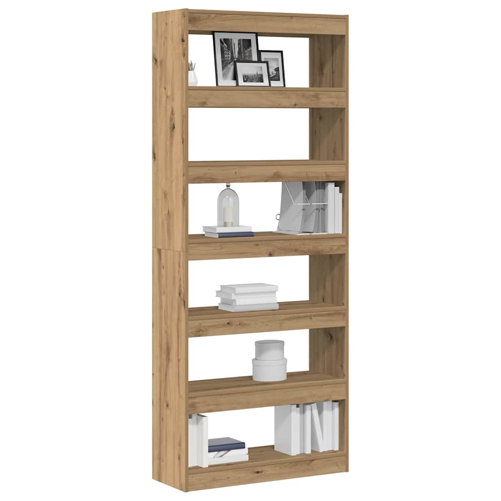 Bibliothèque 6 niveaux 80 x 30 x 198 cm Bois d'ingénierie