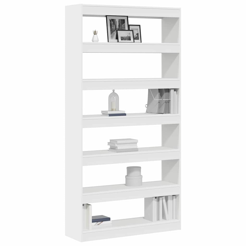Bibliothèque 6 niveaux 100 x 30 x 198 cm Bois d'ingénierie