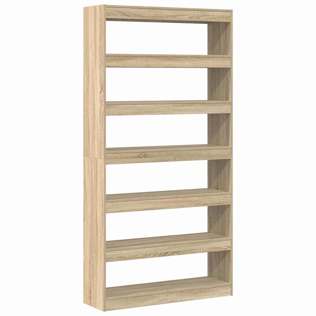 Bibliothèque 6 niveaux 100 x 30 x 198 cm Bois d'ingénierie