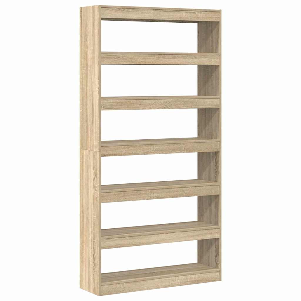 Bibliothèque 6 niveaux 100 x 30 x 198 cm Bois d'ingénierie