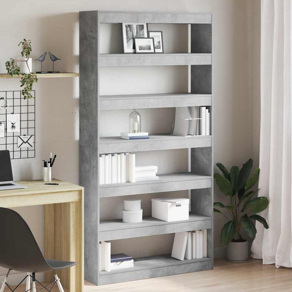 Bibliothèque 6 niveaux 100 x 30 x 198 cm Bois d'ingénierie