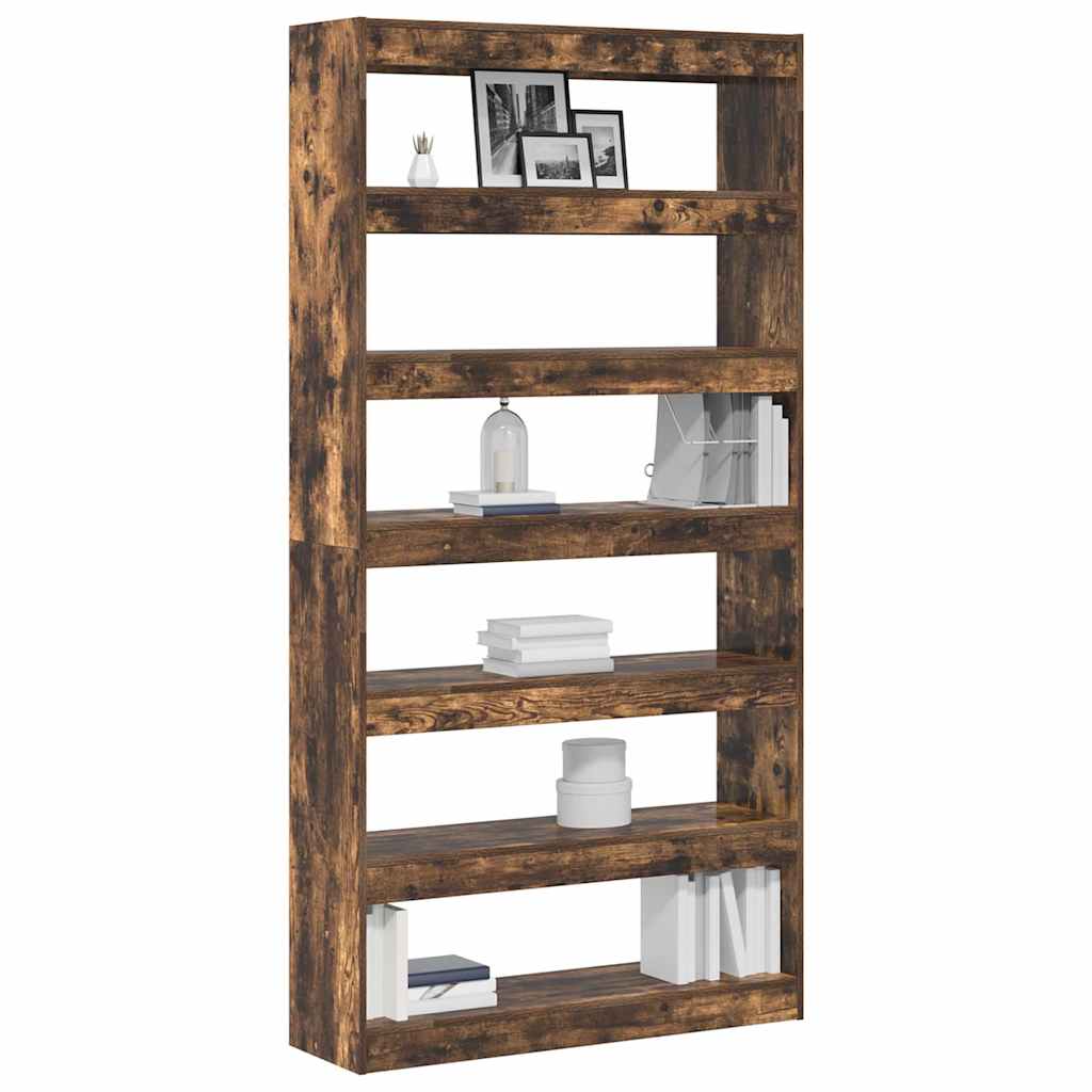 Bibliothèque 6 niveaux 100 x 30 x 198 cm Bois d'ingénierie