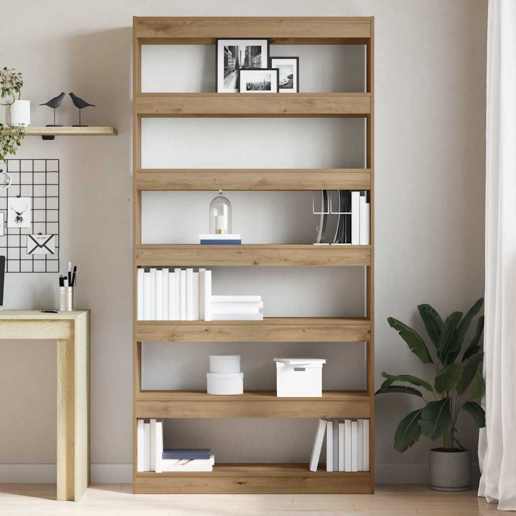 Bibliothèque 6 niveaux 100 x 30 x 198 cm Bois d'ingénierie