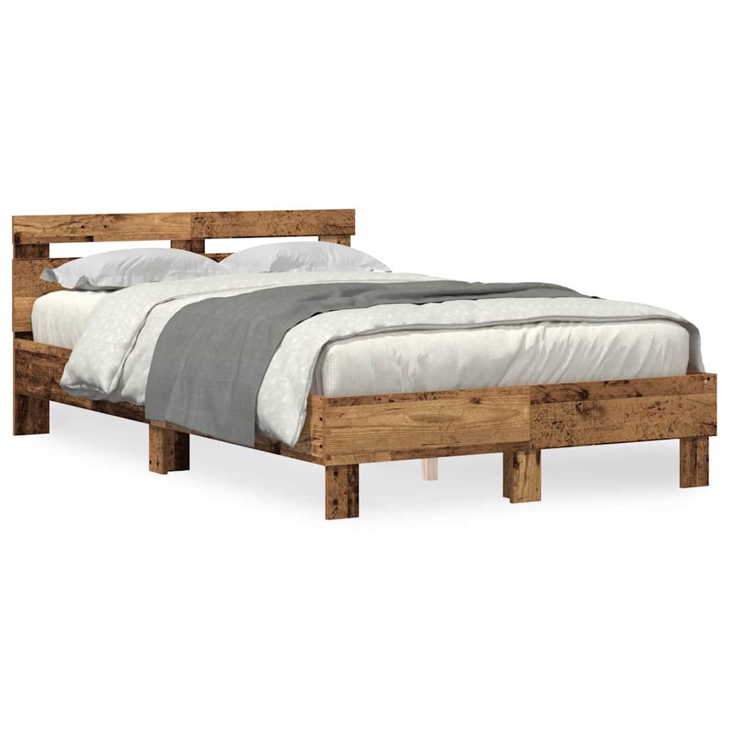 Cadre de lit Bois ancien 120 x 190 cm Bois d'ingénierie - XIOS