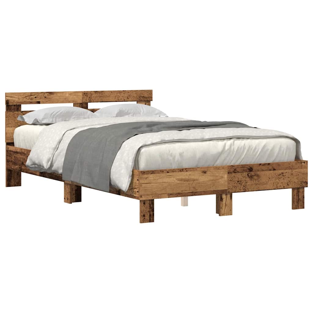 Cadre de lit Bois ancien 120 x 190 cm Bois d'ingénierie - XIOS