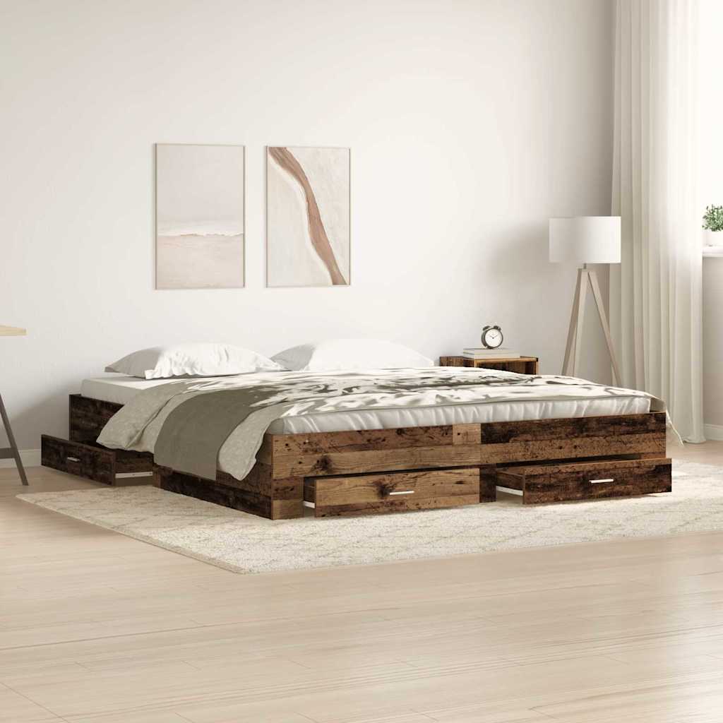 Cadre de lit Bois Ancien 180 x 200 cm Bois d'ingénierie - XIOS