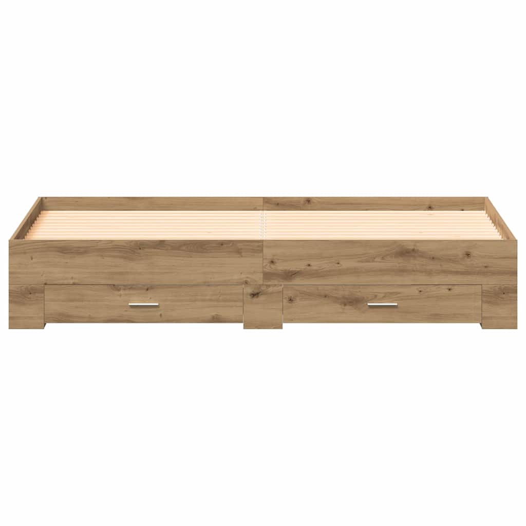 Cadre de lit Chêne artisanal 180 x 200 cm Bois d'ingénierie - XIOS