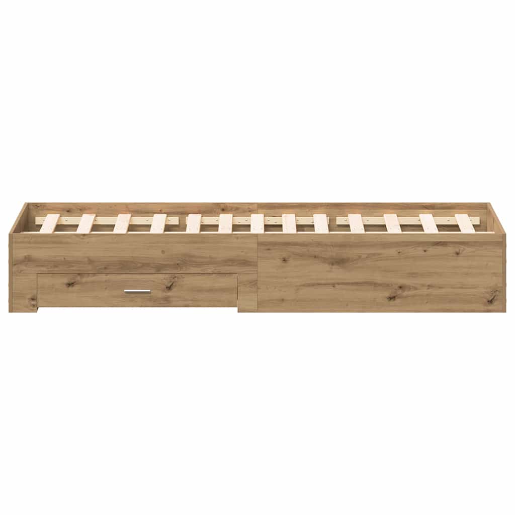 Cadre de lit Chêne artisanal 160 x 200 cm Bois d'ingénierie - XIOS