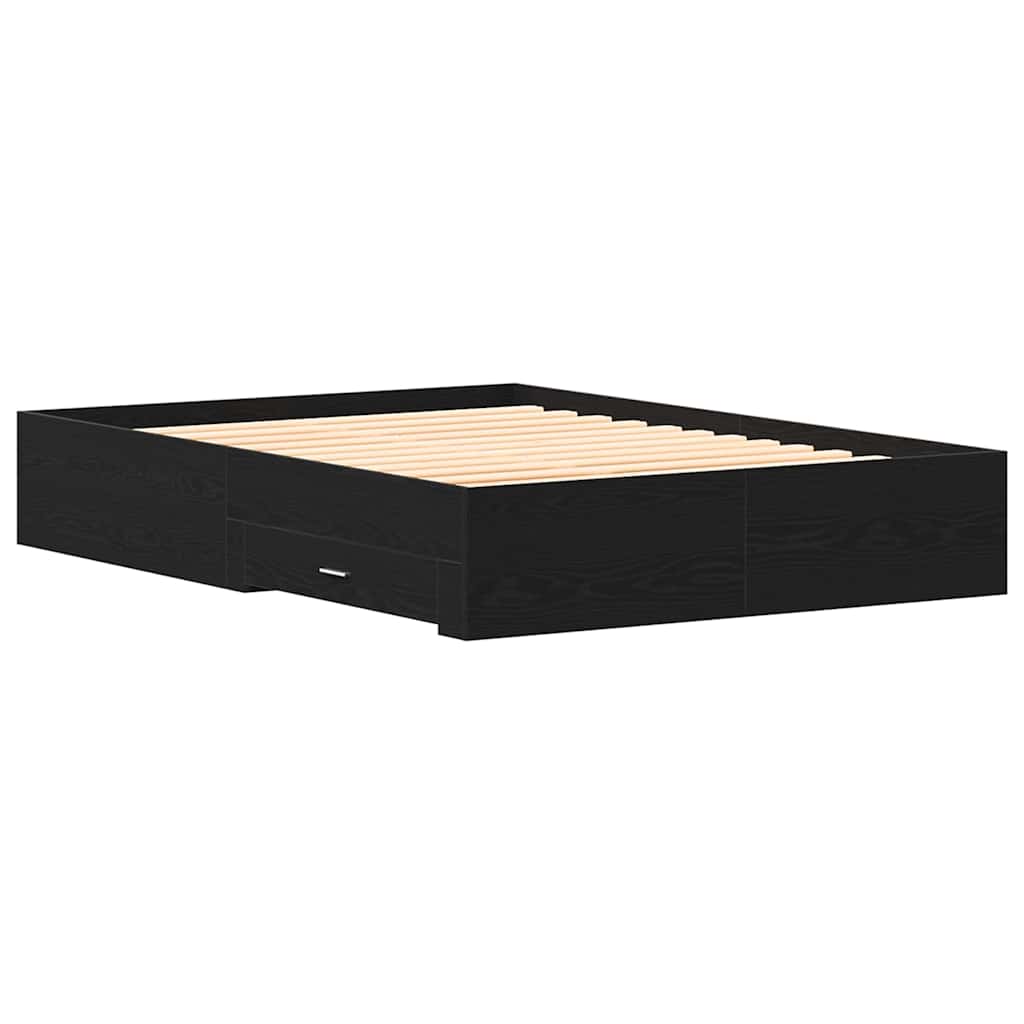 Cadre de lit Chêne noir 140 x 200 cm Bois d'ingénierie - XIOS